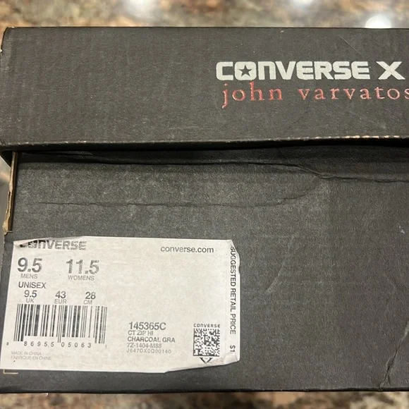 Converse X John Varvatos Zip Around Gray/Cream Leather HiTop Sneaker Men… - Picture 4 of 13